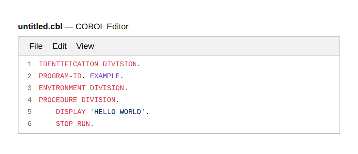 COBOL Editor