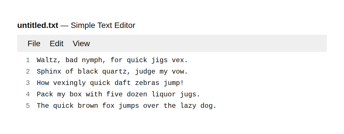 Simple Text Editor