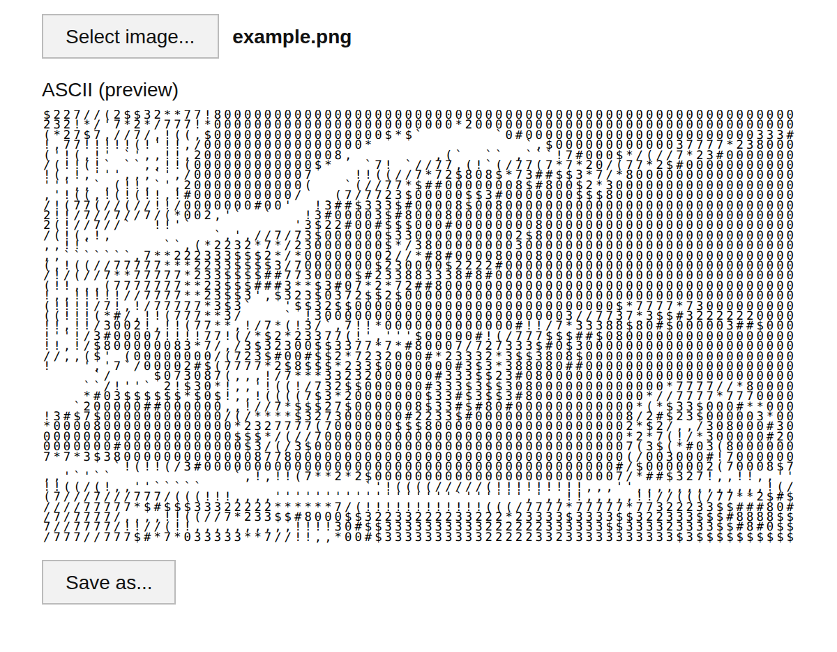 Image to ASCII