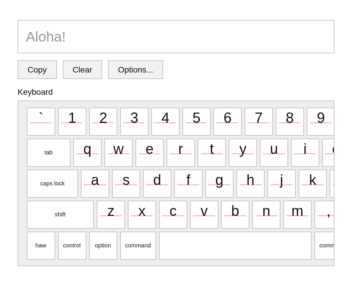 Hawaiian Keyboard