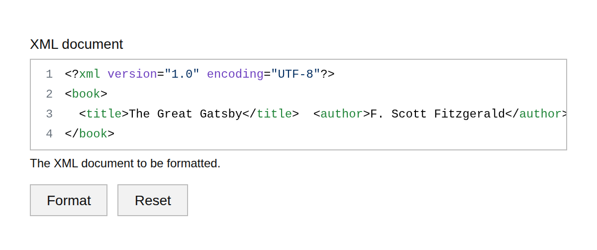 XML Formatter