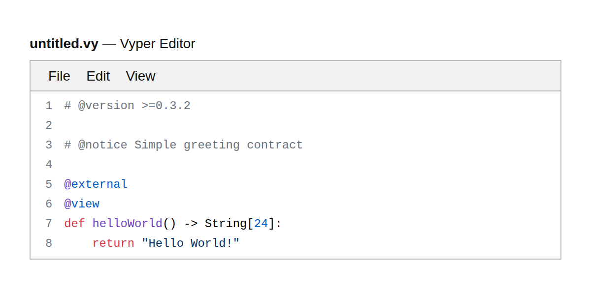 Vyper Editor