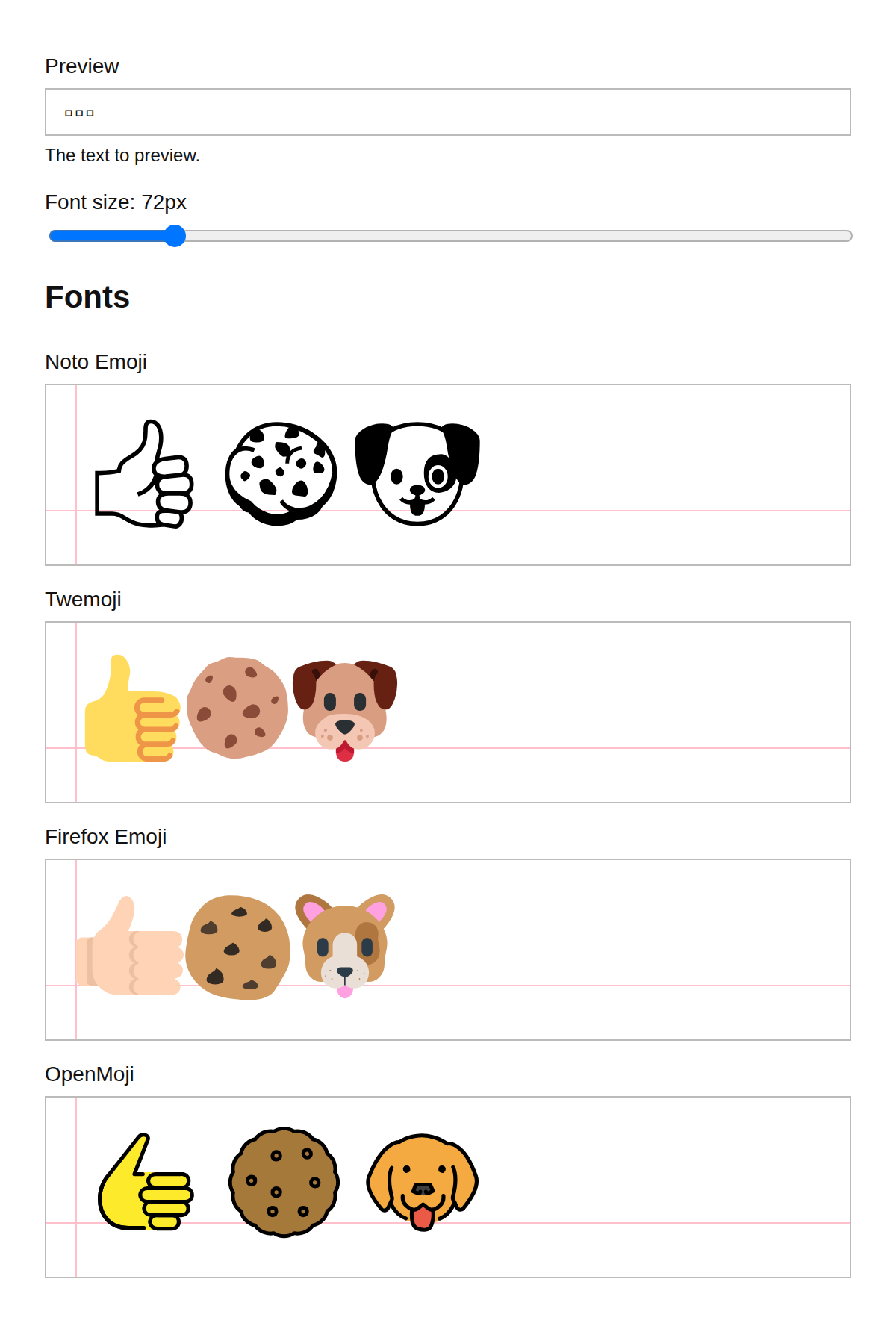 Emoji fonts