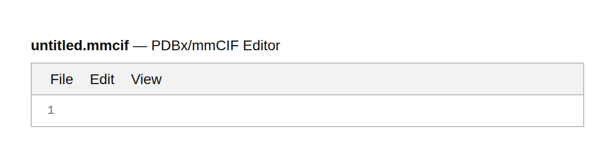 PDBx/mmCIF Editor