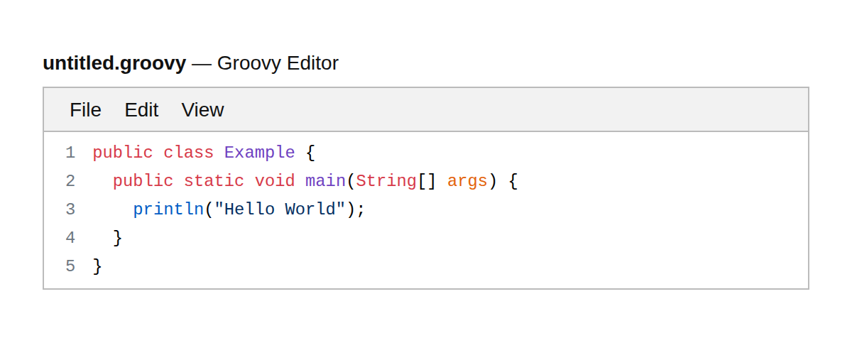 Groovy Editor
