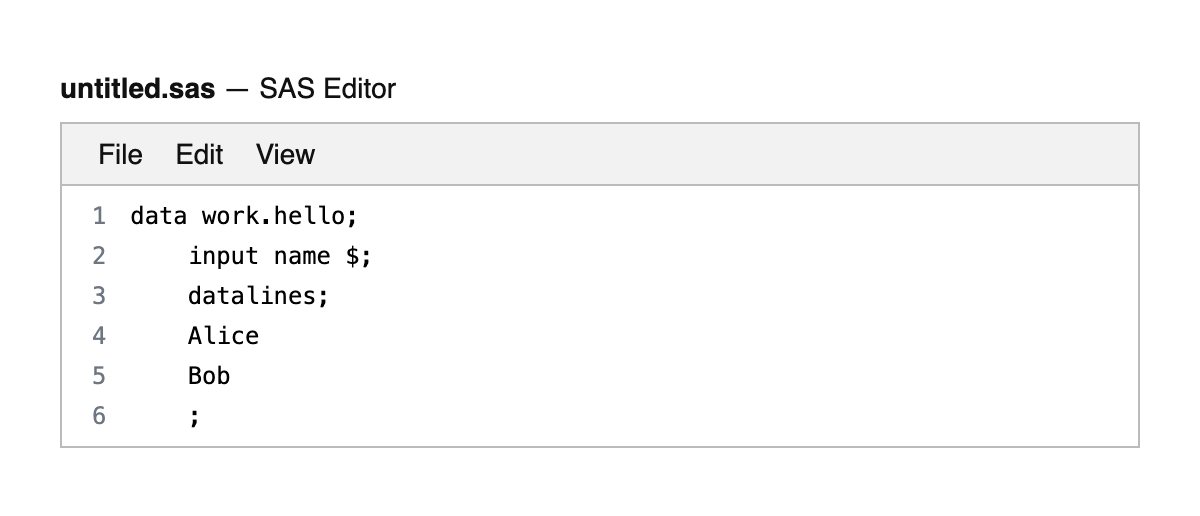 SAS Editor