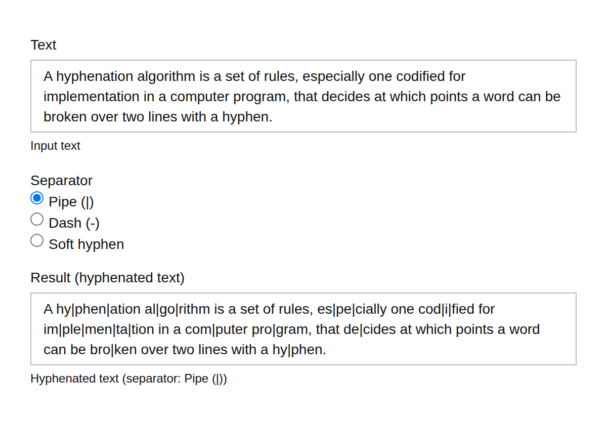Hyphenation Tool