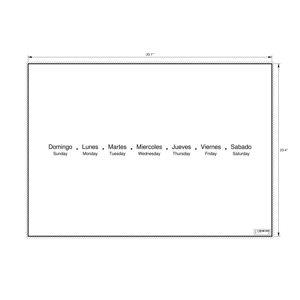 Leskoff Days of the Week Poster, Chavacano/English-Labeled, image 1 of 1