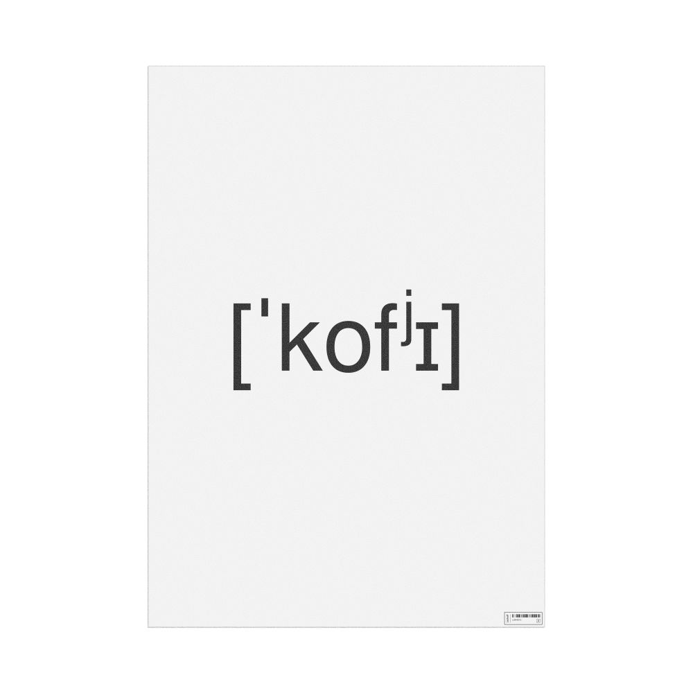 Leskoff кофе IPA Transcription Poster, image 1 of 1