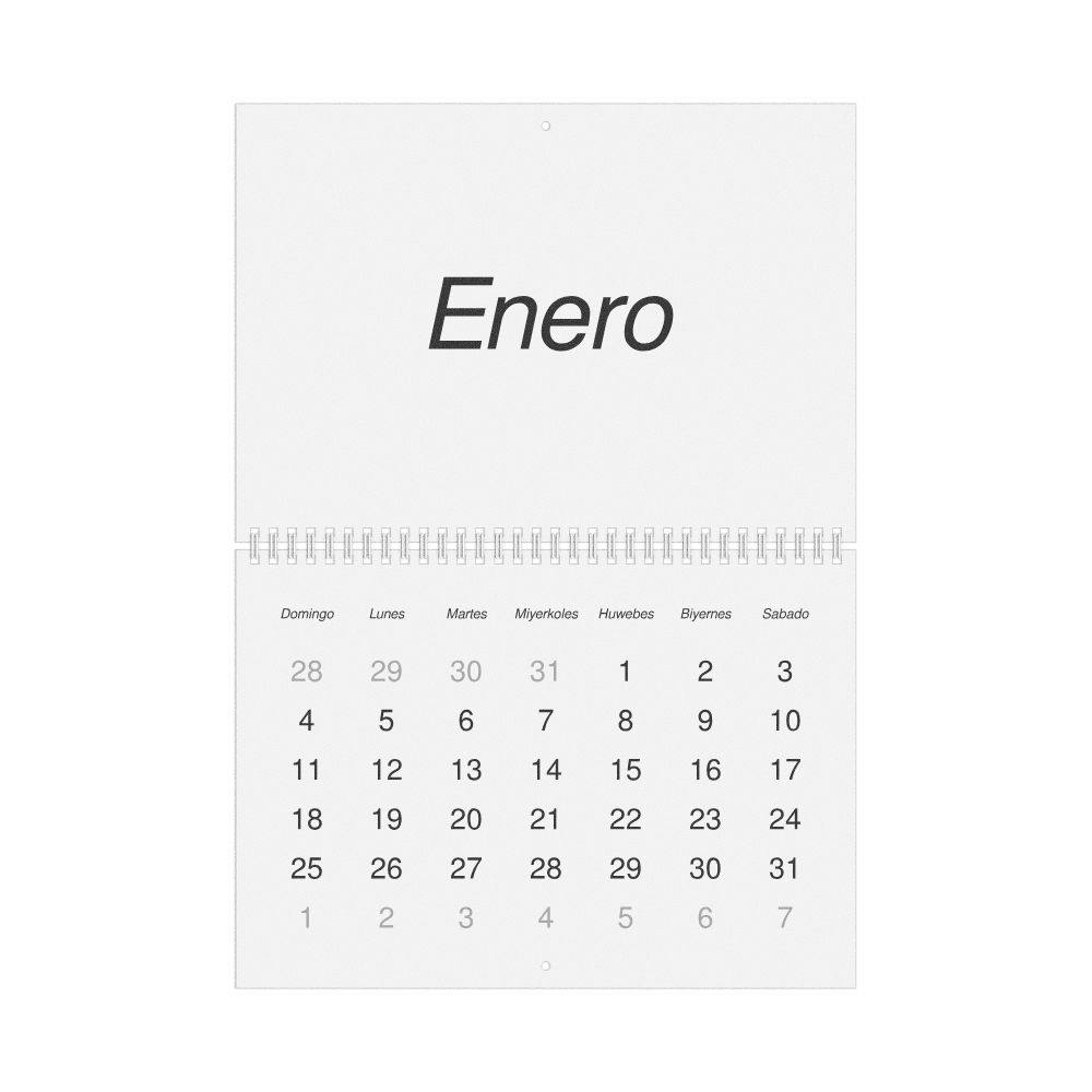 Leskoff 2026 Wall Calendar, Central Bikol-Labeled, Sunday-Start Layout, Wire-Bound, 11.7 x 8.3 in (29.7 x 21.0 cm), image 1 of 1