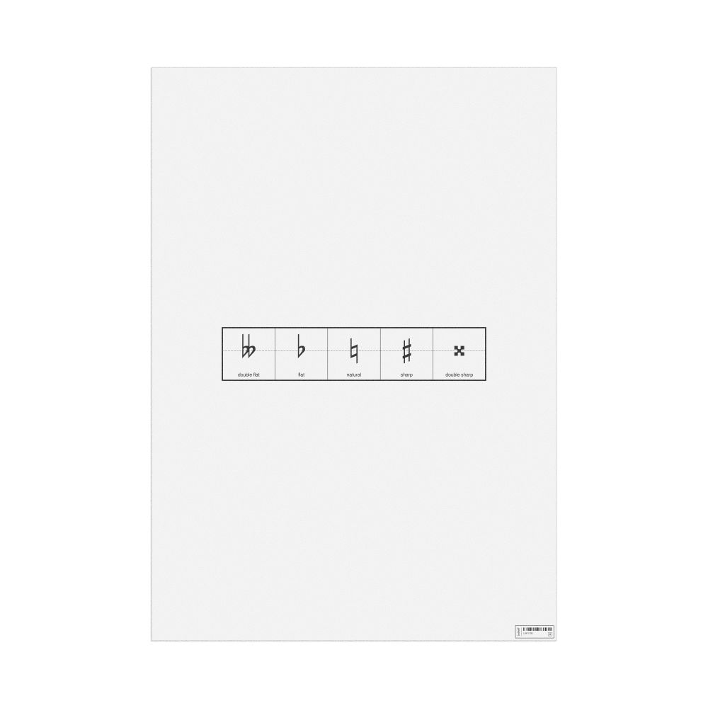 Leskoff Accidentals Wall Chart (Accidentals Poster), English-Labeled, image 1 of 2
