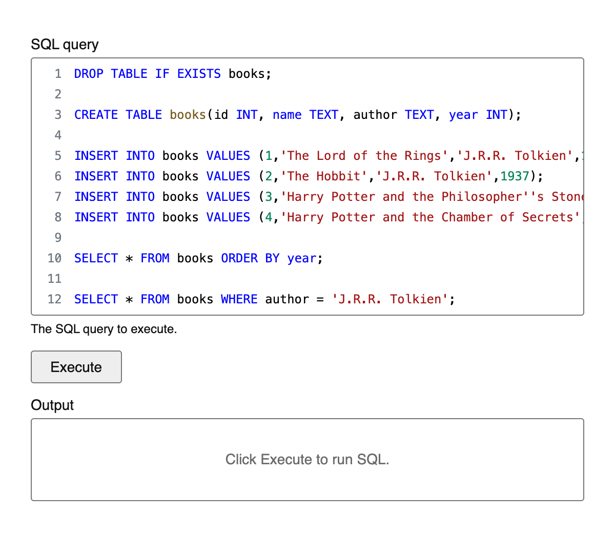 SQL Playground