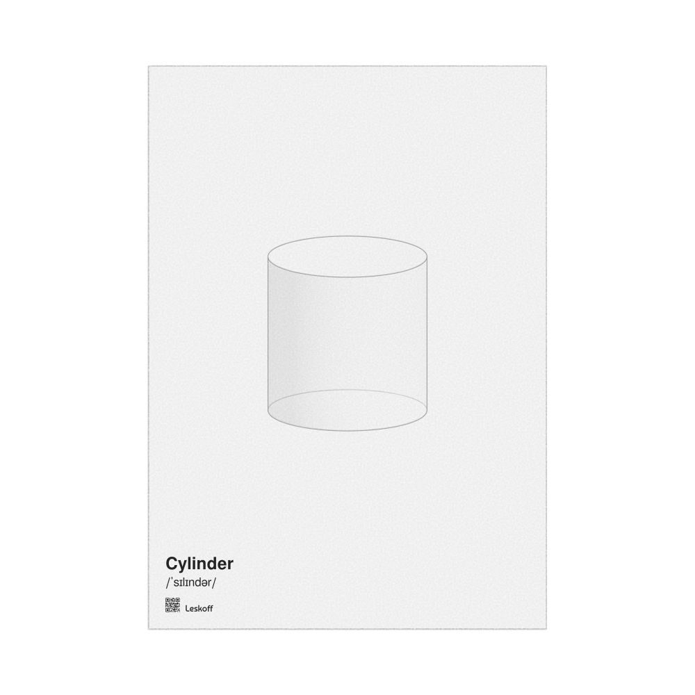 Leskoff Cylinder Poster, Graphic Style, Translucent Material, English-Labeled with IPA, image 1 of 1