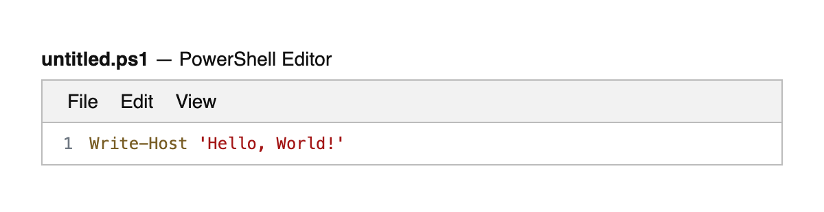 PowerShell Editor