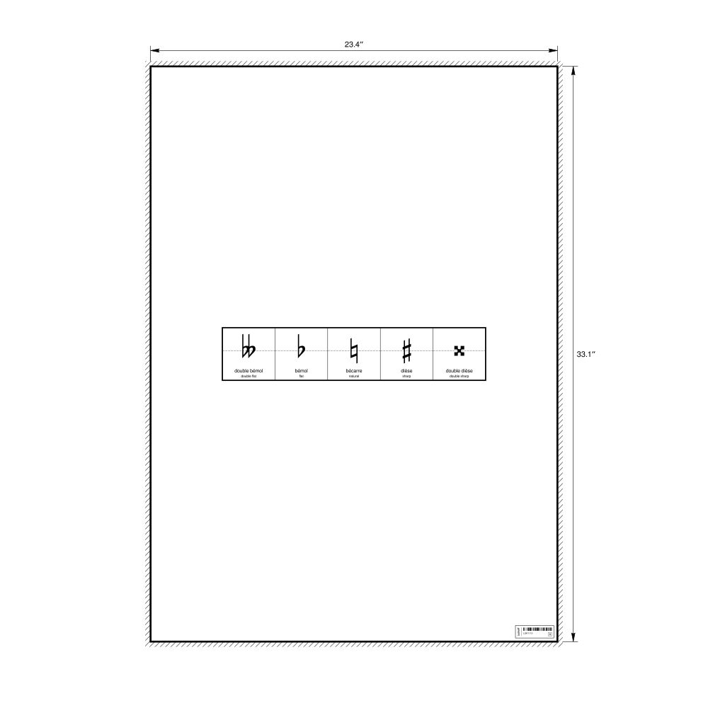 Leskoff Accidentals Wall Chart (Accidentals Poster), French/English-Labeled, image 1 of 2
