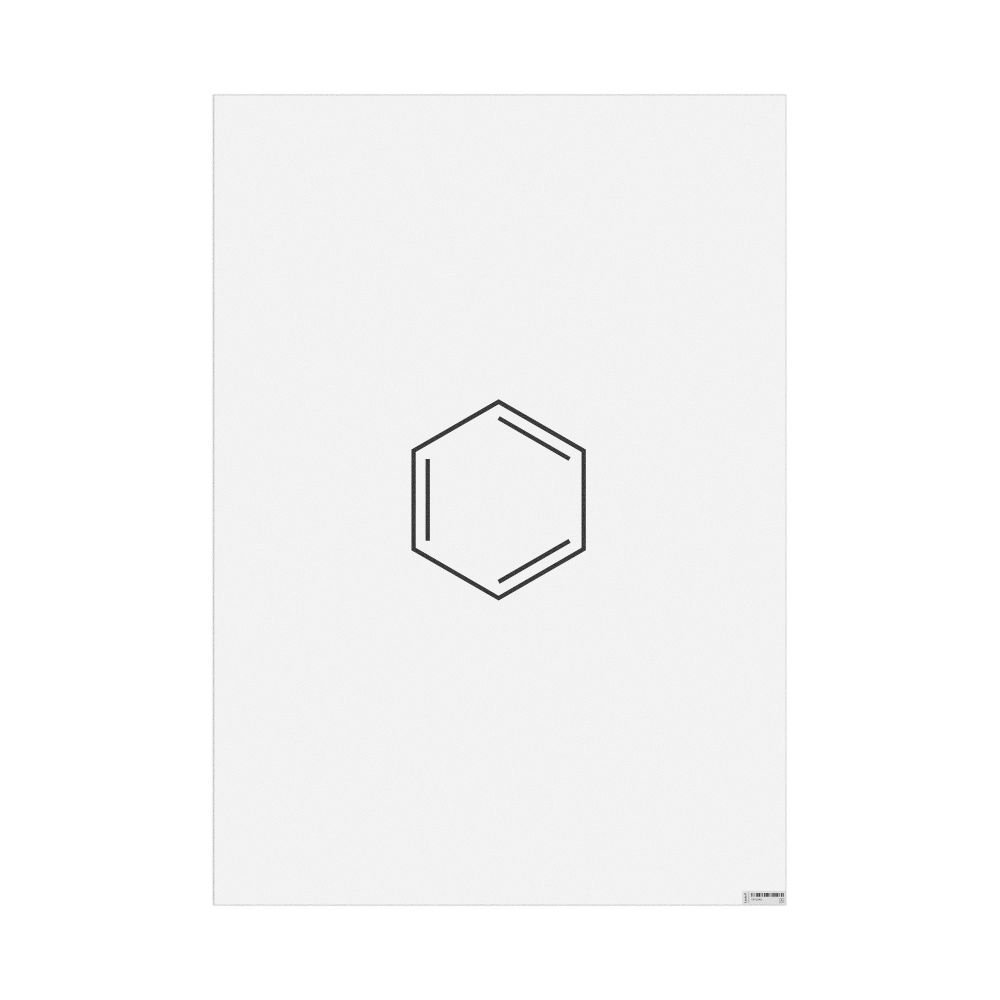Leskoff Benzene Molecule Poster, 2D Structure, image 1 of 1