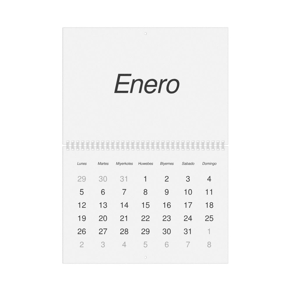 Leskoff 2026 Wall Calendar, Central Bikol-Labeled, Monday-Start Layout, Wire-Bound, 11.7 x 8.3 in (29.7 x 21.0 cm), image 1 of 1