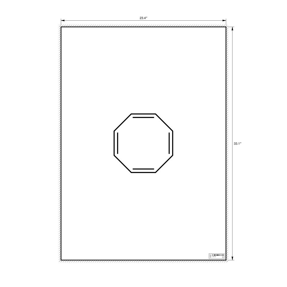 Leskoff Cyclooctatetraene Molecule Poster, 2D Structure, image 1 of 1