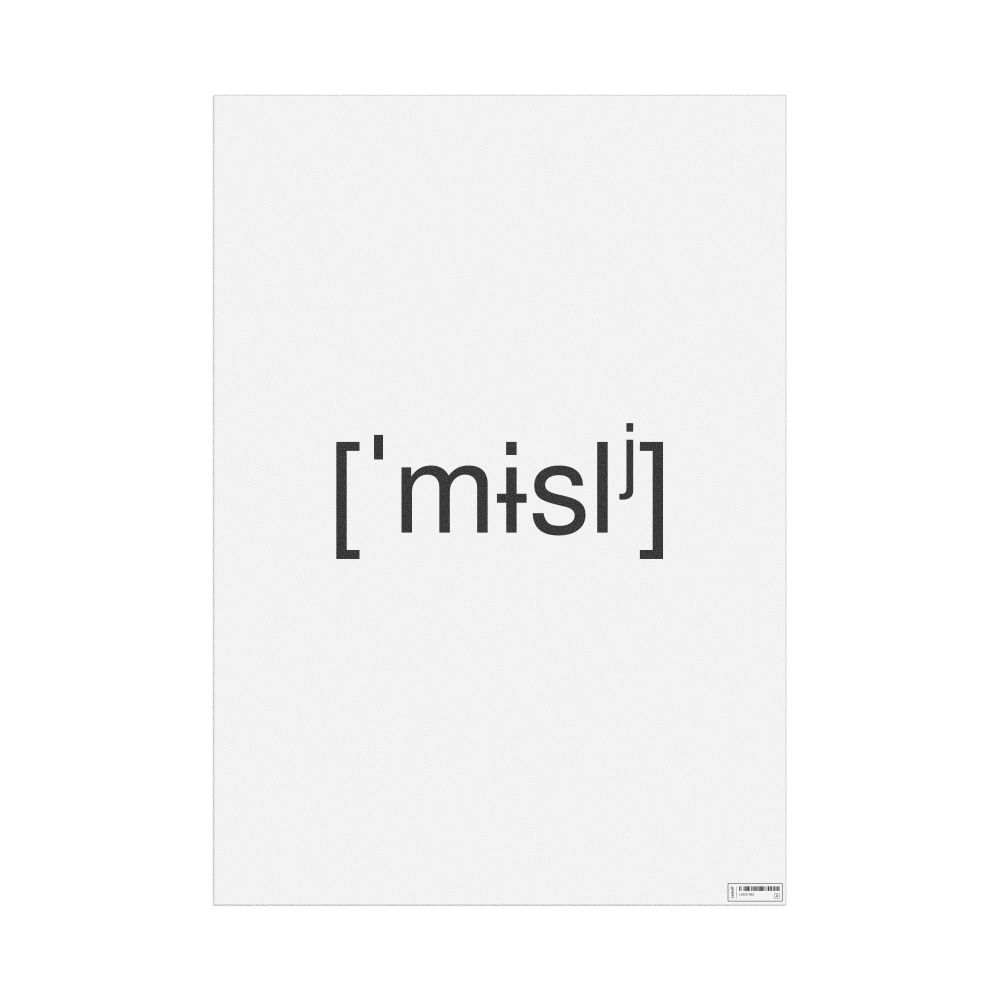 Leskoff мысль IPA Transcription Poster, image 1 of 1