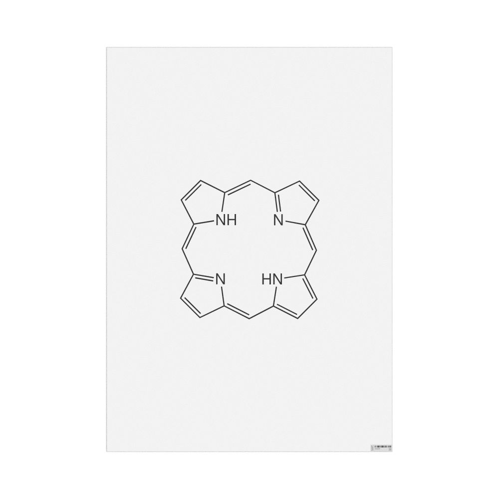 Leskoff Porphine Molecule Poster, 2D Structure, image 1 of 1