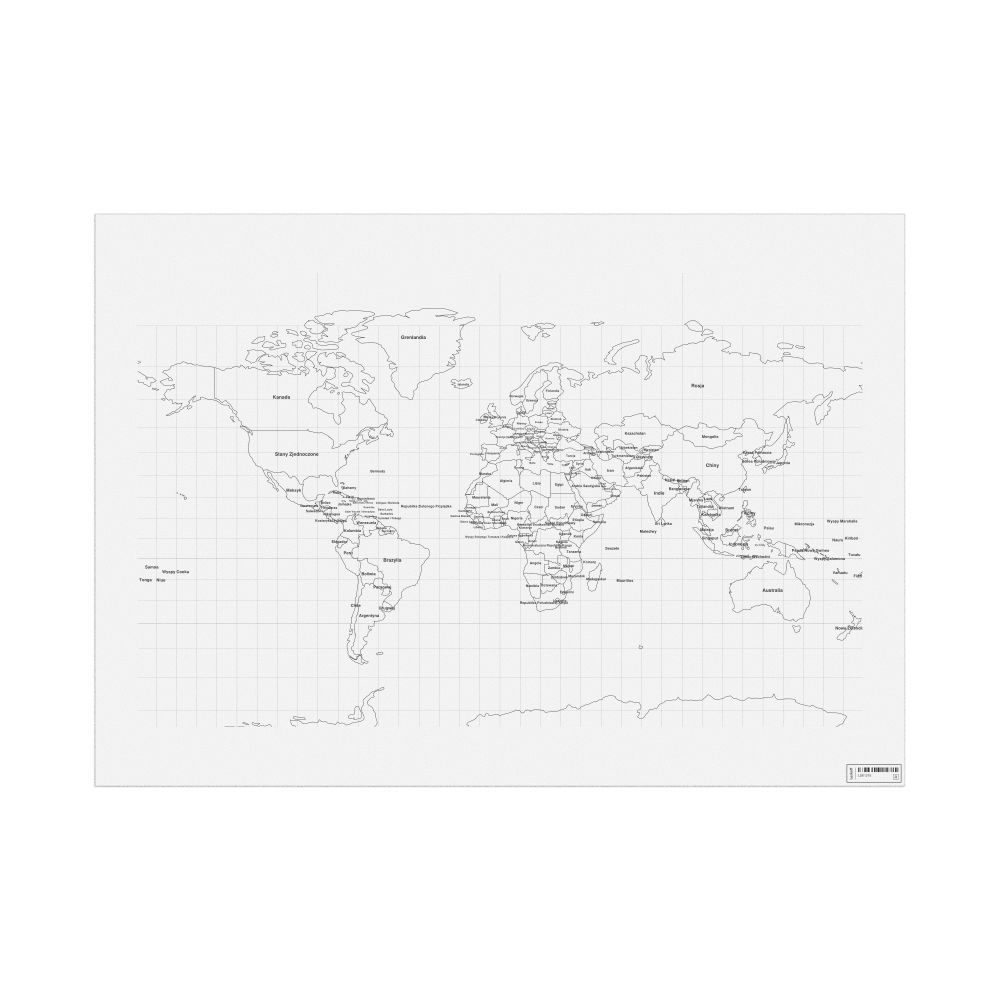 Leskoff World Wall Map (World Map Poster), Polish-Labeled, image 1 of 2