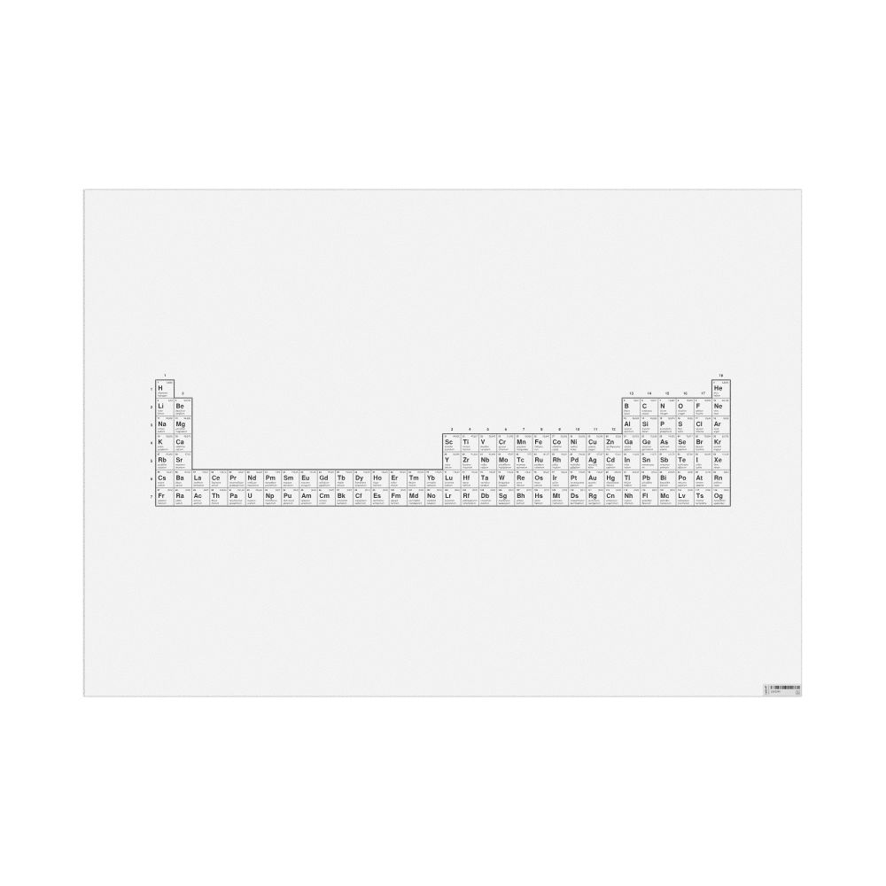 Leskoff Periodic Table Chart, 32-Column Layout, Greek/English-Labeled, 33.1 x 23.4 in (84.1 x 59.4 cm, Poster / Wall Chart), image 1 of 1