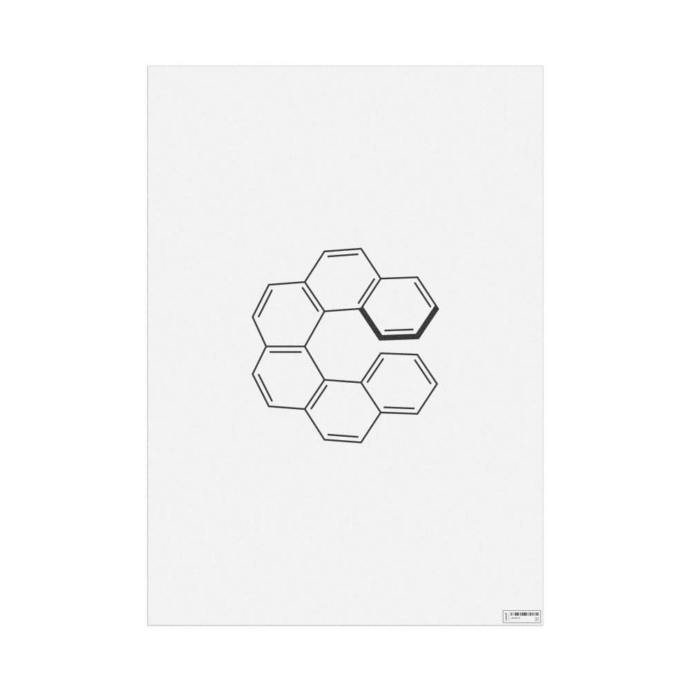 Leskoff Helicene Molecule Poster, 2D Structure, image 1 of 1