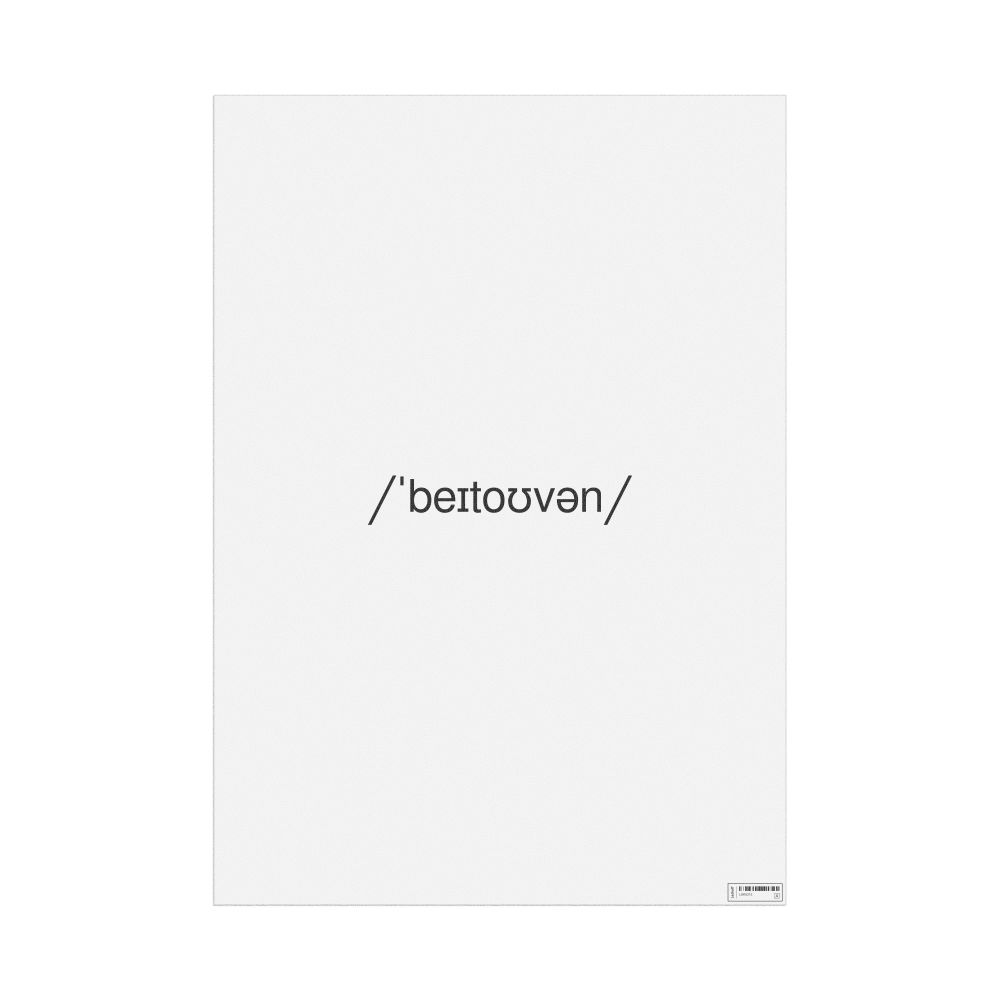 Leskoff Beethoven IPA Transcription Poster, image 1 of 1