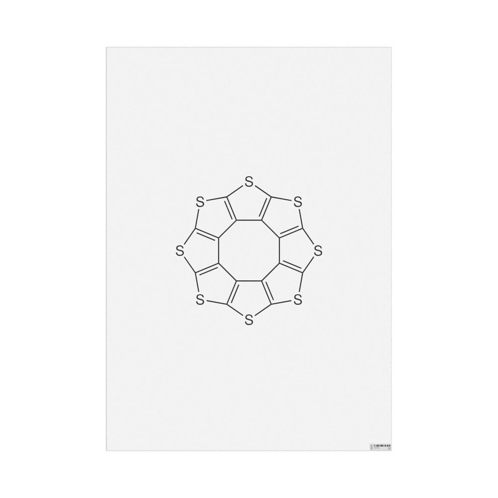 Leskoff Sulflower Molecule Poster, 2D Structure, image 1 of 1