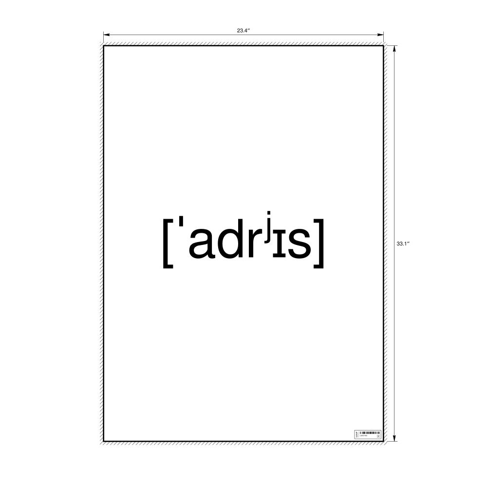 Leskoff адрес IPA Transcription Poster, image 1 of 1