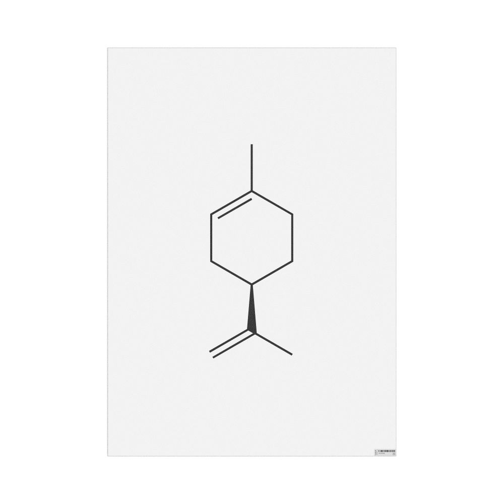 Leskoff Limonene Molecule Poster, 2D Structure, image 1 of 1