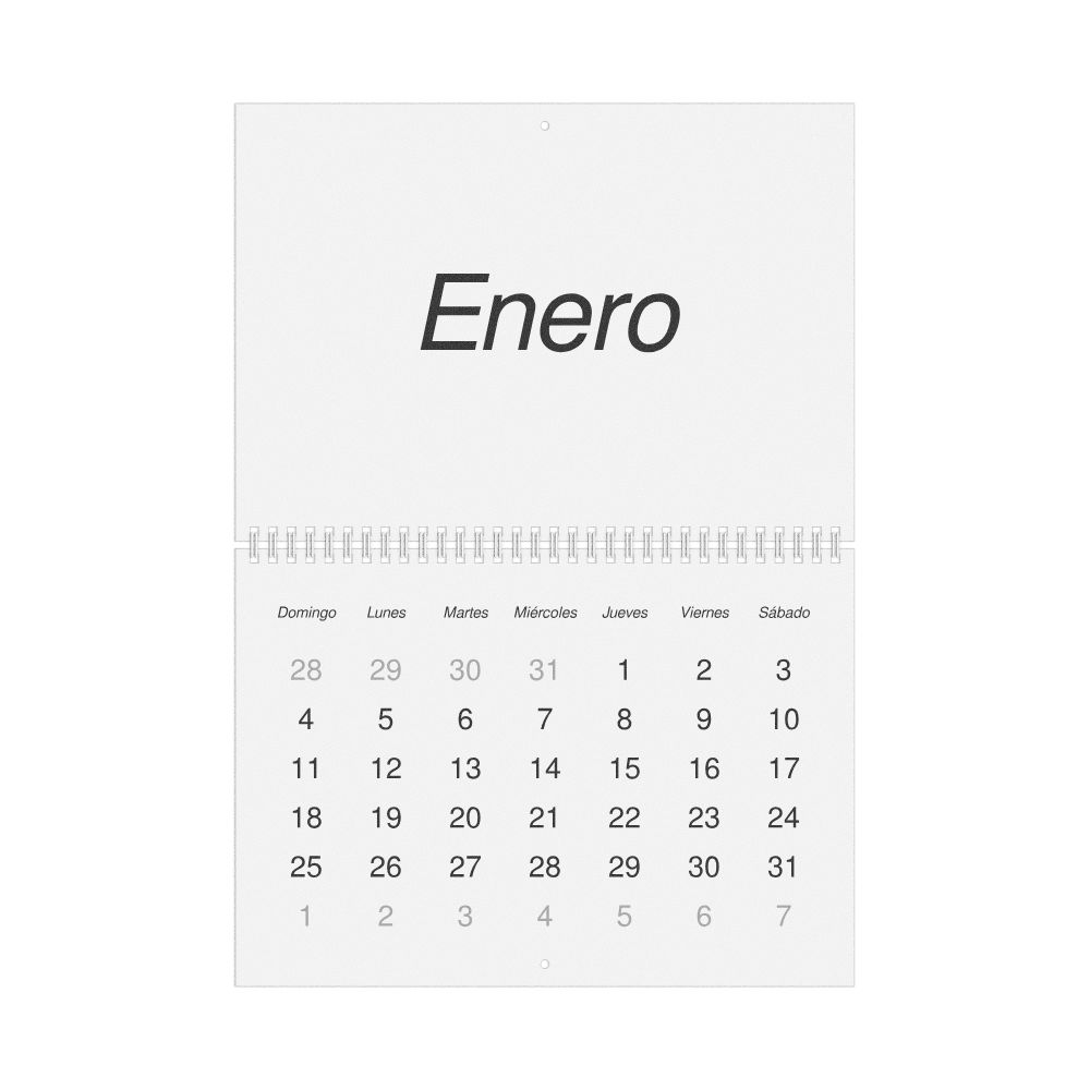 Leskoff 2026 Wall Calendar, Quechua-Labeled, Sunday-Start Layout, Wire-Bound, 11.7 x 8.3 in (29.7 x 21.0 cm), image 1 of 1
