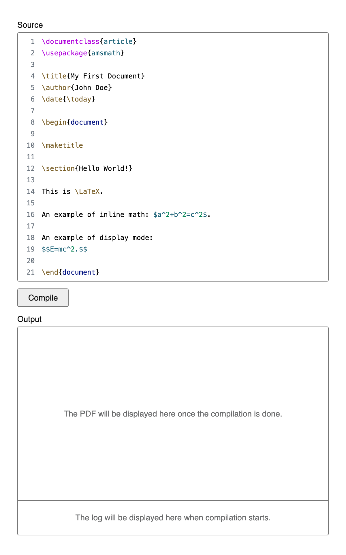 LaTeX Compiler