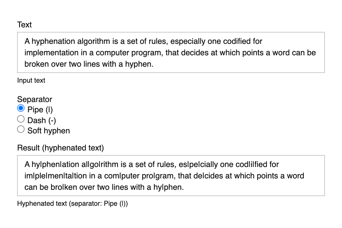 Hyphenation Tool