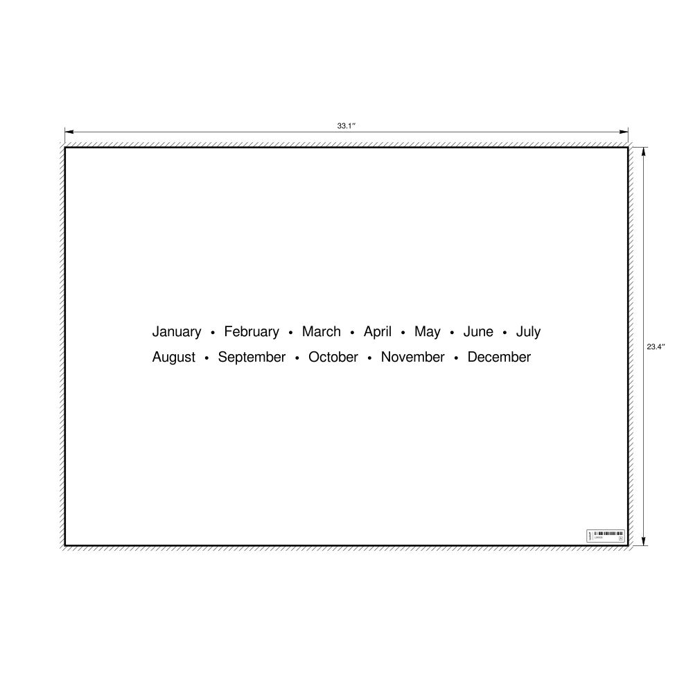 Leskoff Months of the Year Poster, English-Labeled, image 1 of 1