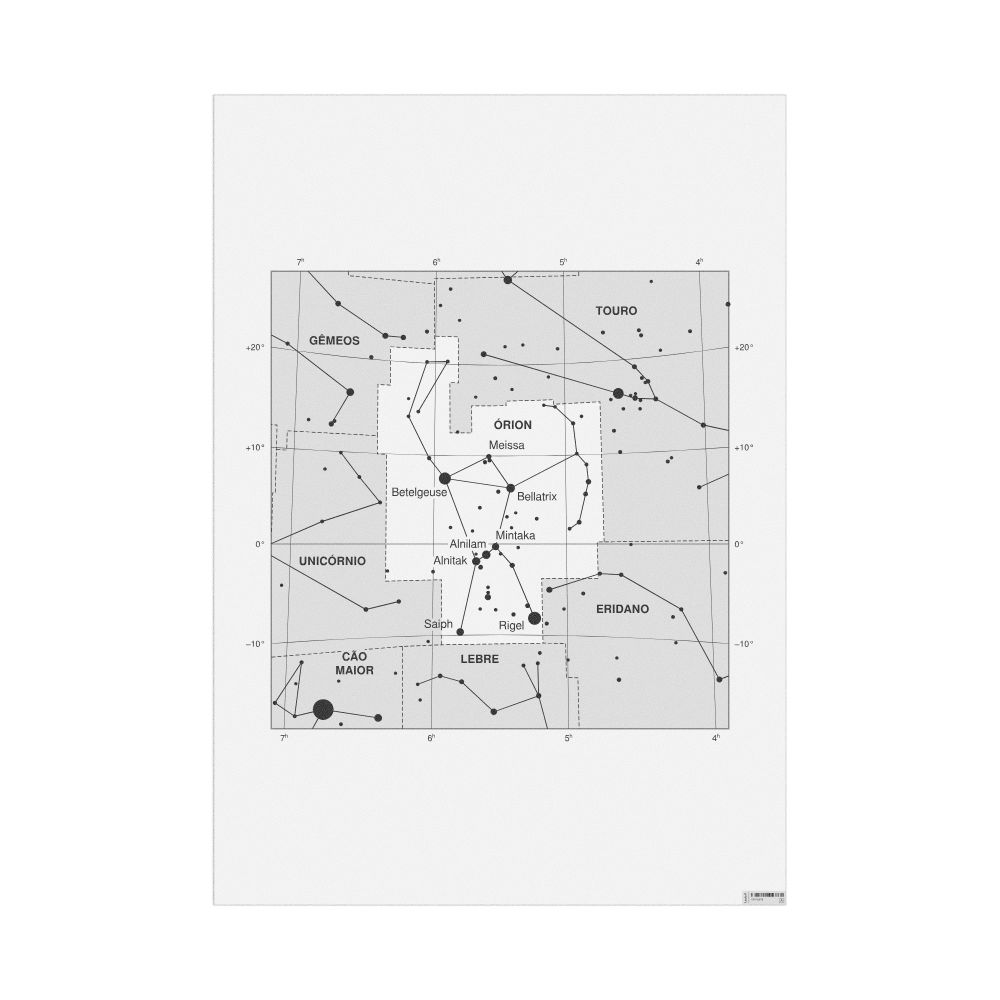 Leskoff Orion Constellation Poster, Portuguese (Brazil)-Labeled, image 1 of 1