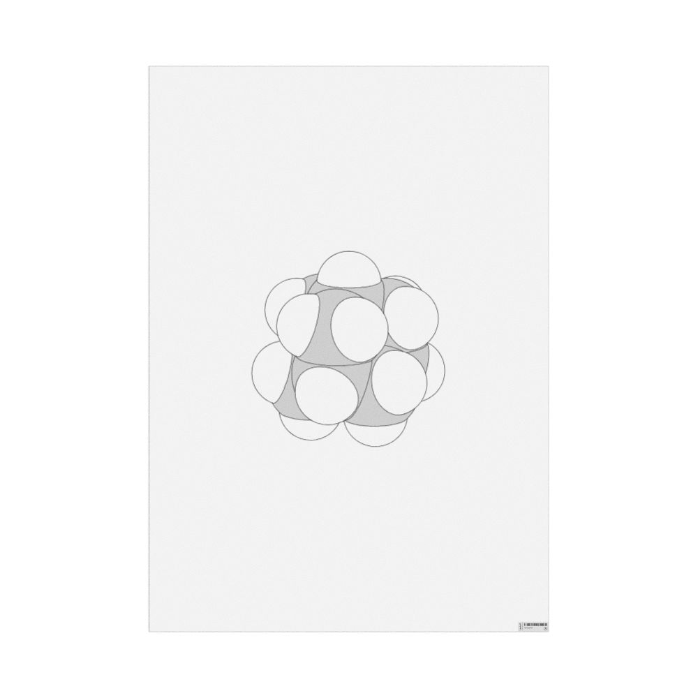 Leskoff Adamantane Molecule Poster, Space-Filling Model, image 1 of 1