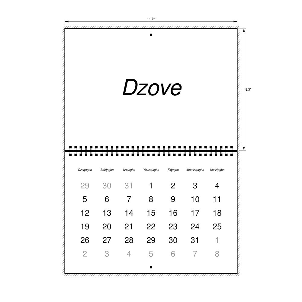 Leskoff 2026 Wall Calendar, Ewe-Labeled, Monday-Start Layout, Wire-Bound, 11.7 x 8.3 in (29.7 x 21.0 cm), image 2 of 2