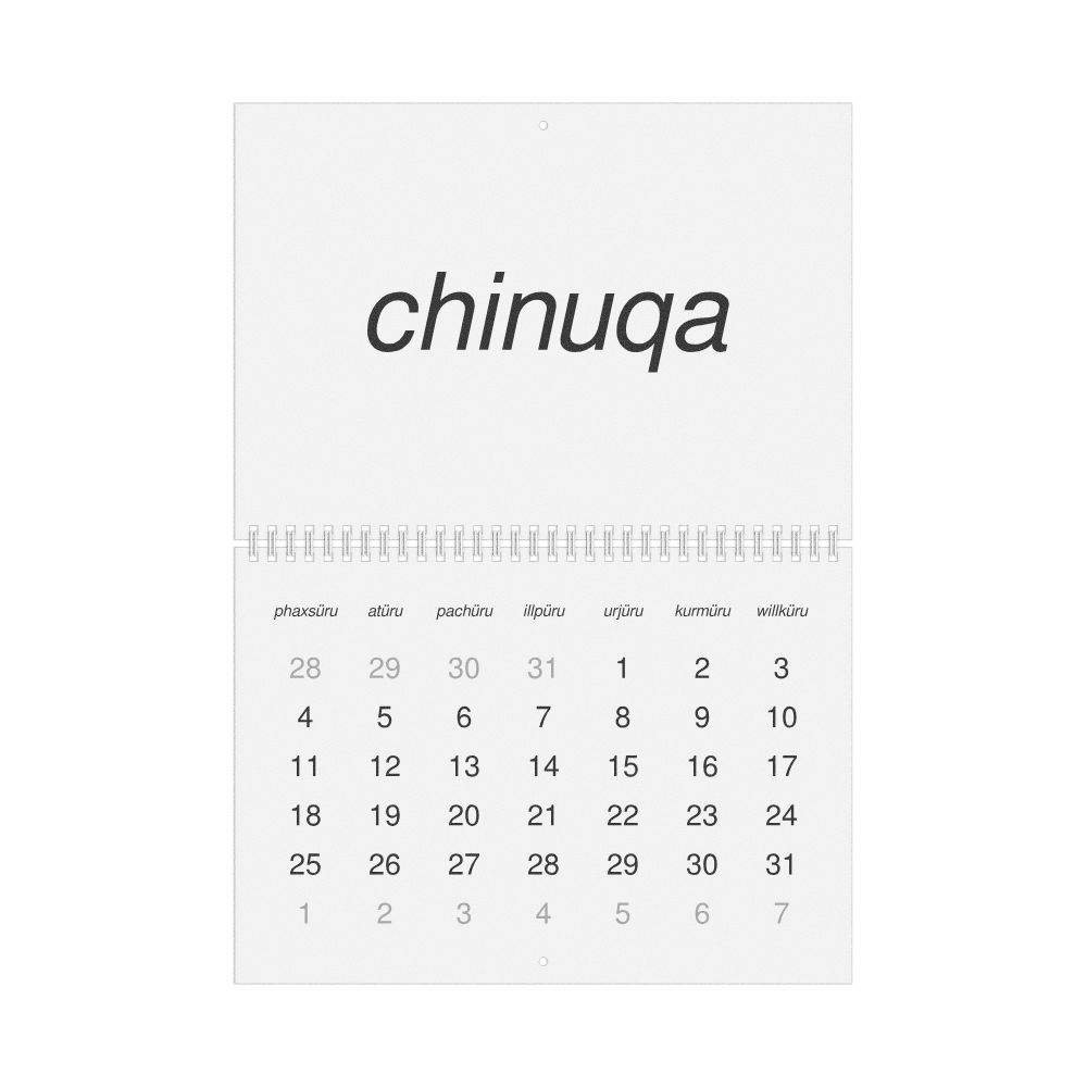 Leskoff 2027 Wall Calendar, Aymara-Labeled, Monday-Start Layout, Wire-Bound, 11.7 x 8.3 in (29.7 x 21.0 cm), image 1 of 1
