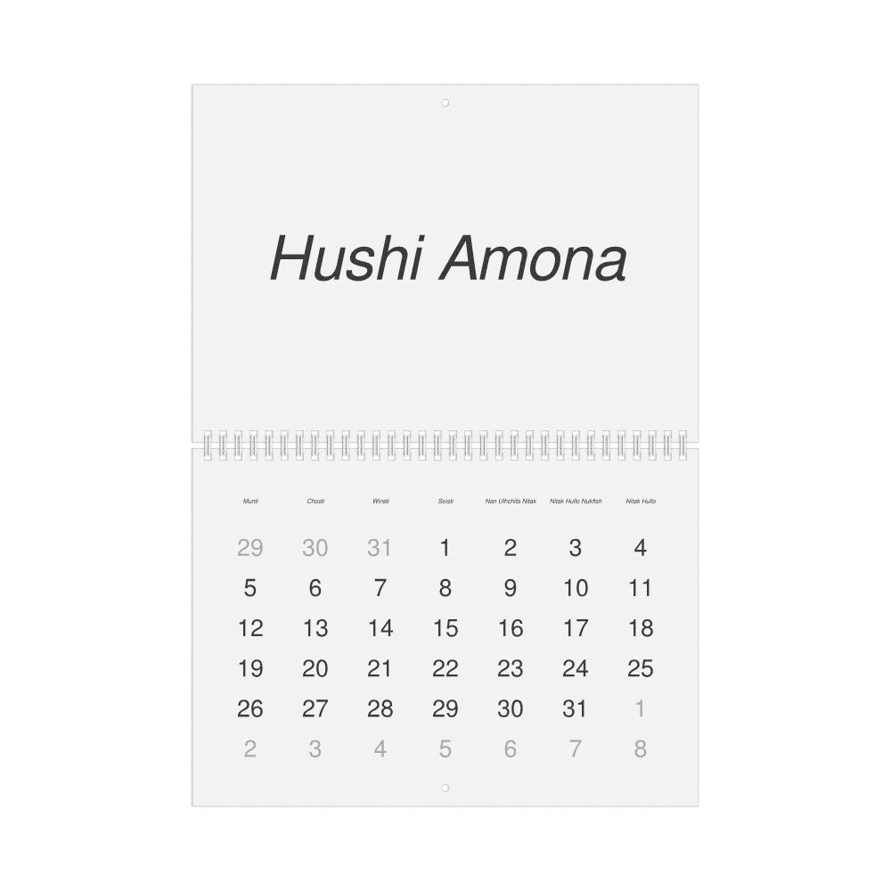 Leskoff 2026 Wall Calendar, Chickasaw-Labeled, Monday-Start Layout, Wire-Bound, 11.7 x 8.3 in (29.7 x 21.0 cm), image 1 of 1