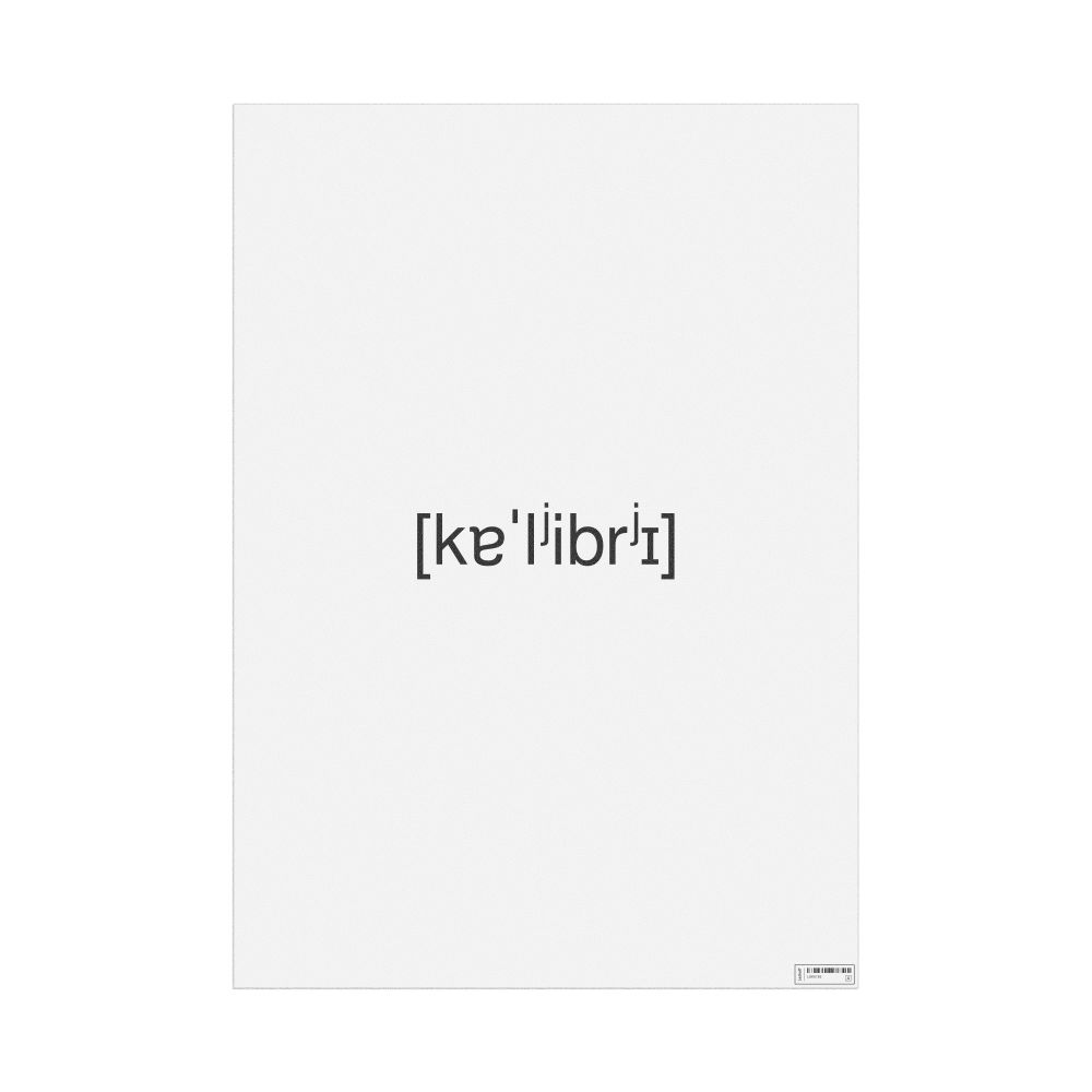 Leskoff колибри IPA Transcription Poster, image 1 of 1