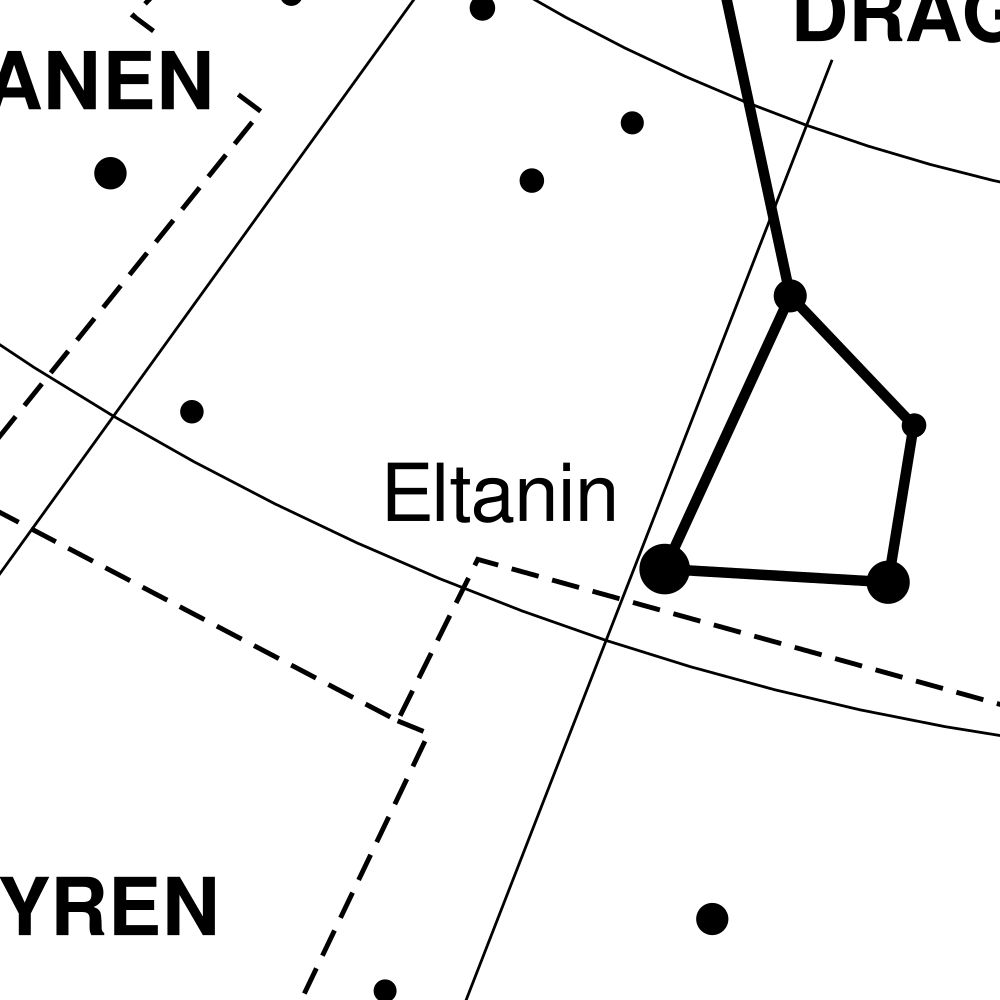 Leskoff Draco Constellation Poster, Danish-Labeled, image 2 of 2