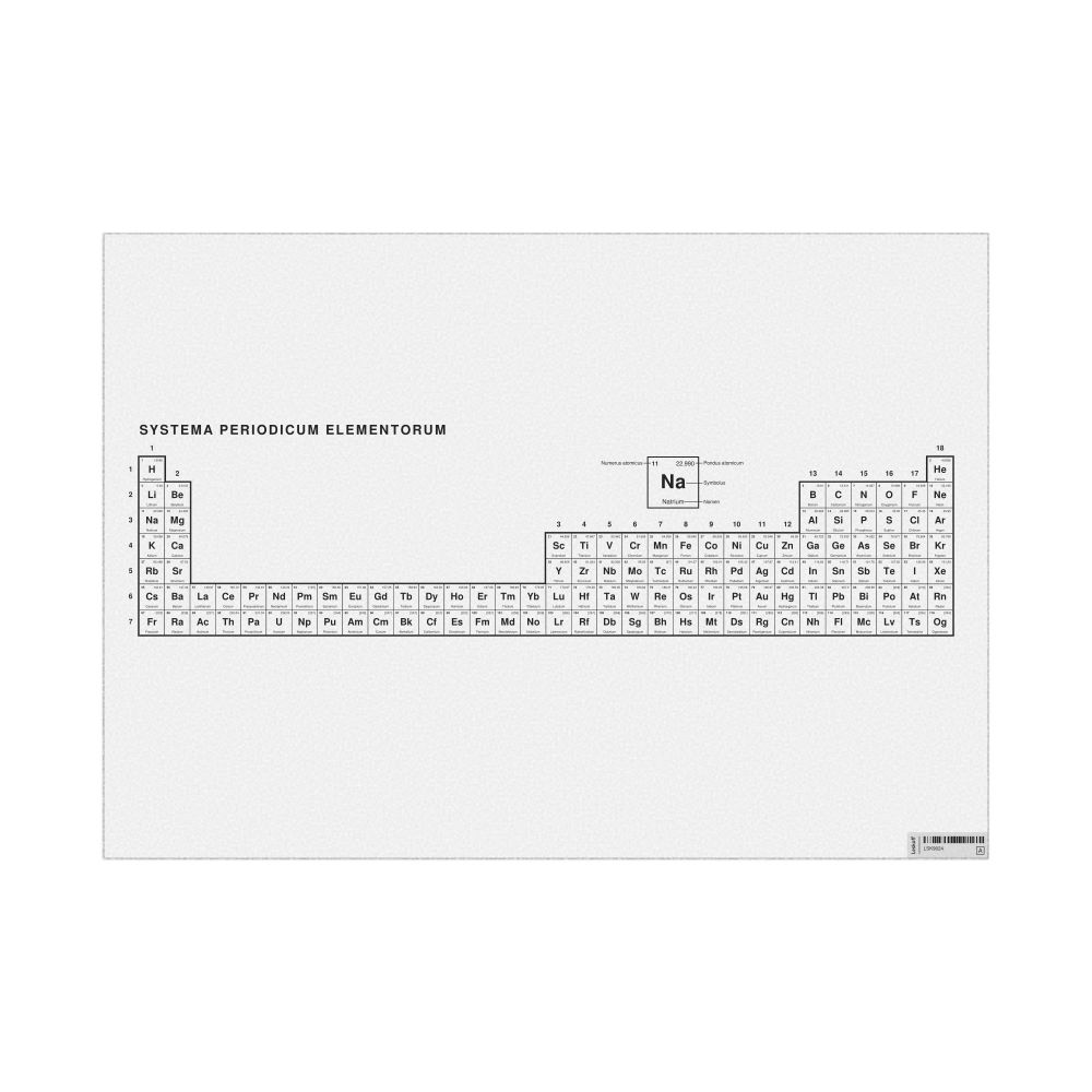 Leskoff Periodic Table Chart, 33.1 x 23.4 in (84.1 x 59.4 cm, Poster / Wall Chart), 32-Column Layout, Latin-Labeled, image 1 of 2