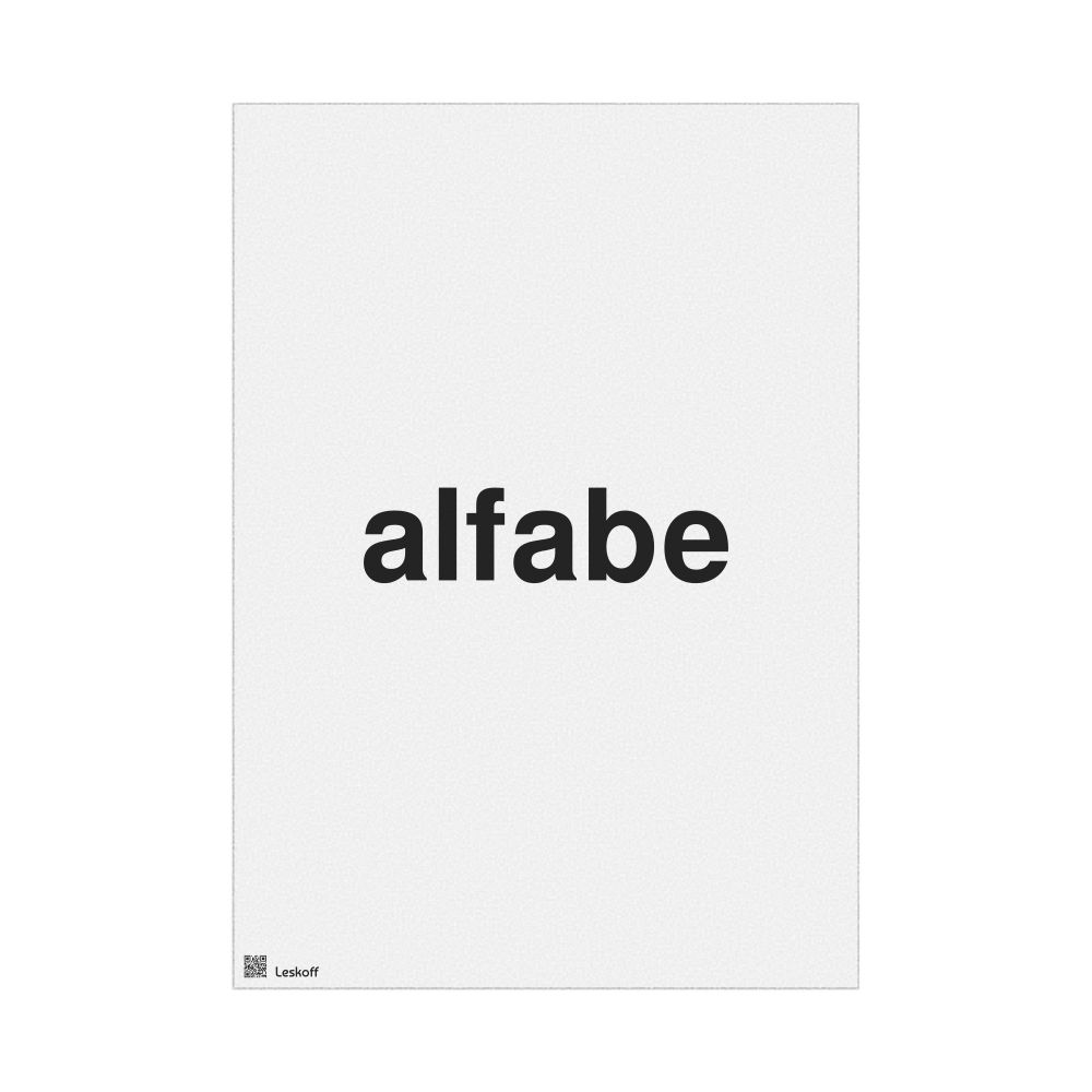 Leskoff alfabe Poster, image 1 of 1
