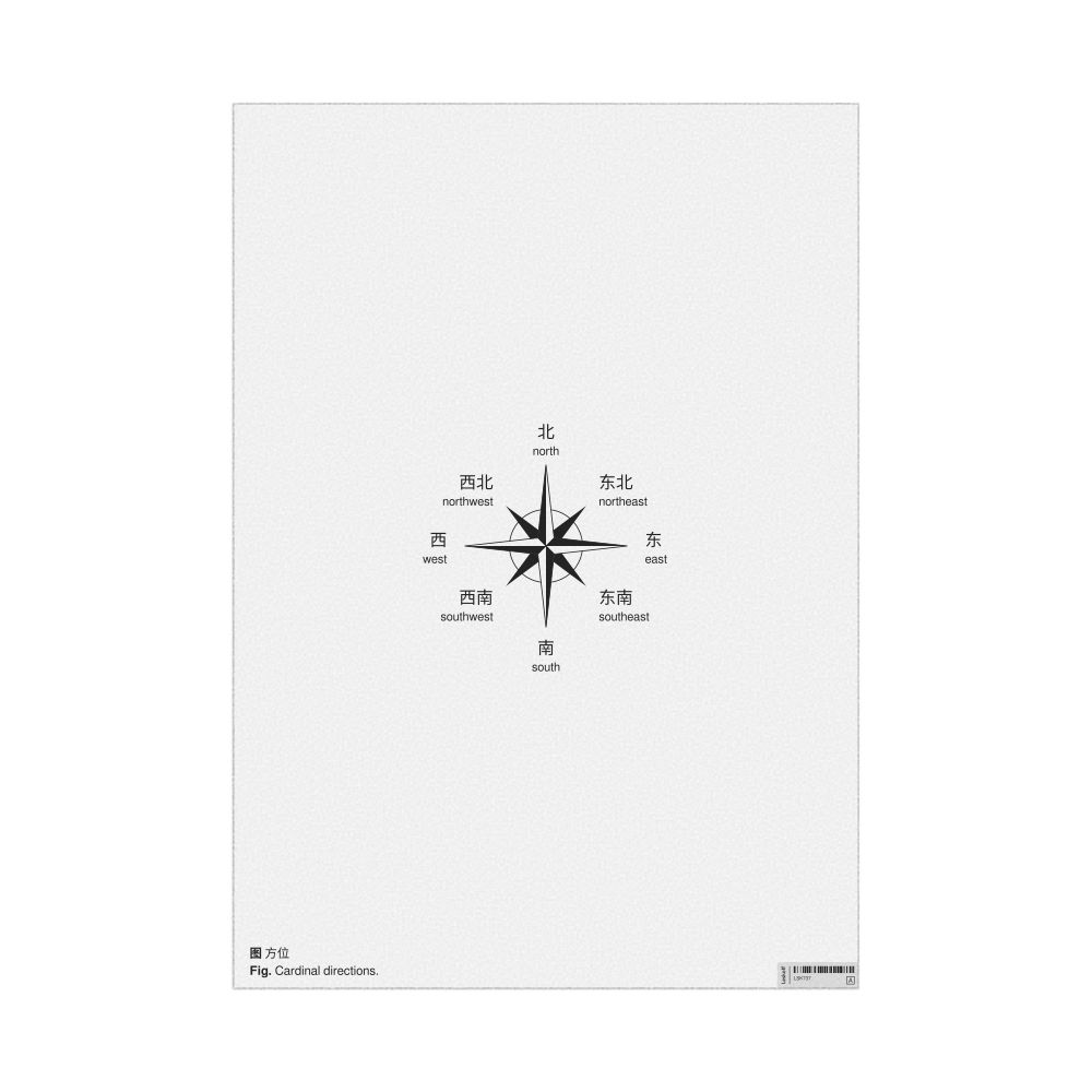 Leskoff Cardinal Directions Poster, Chinese/English-Labeled, image 1 of 2