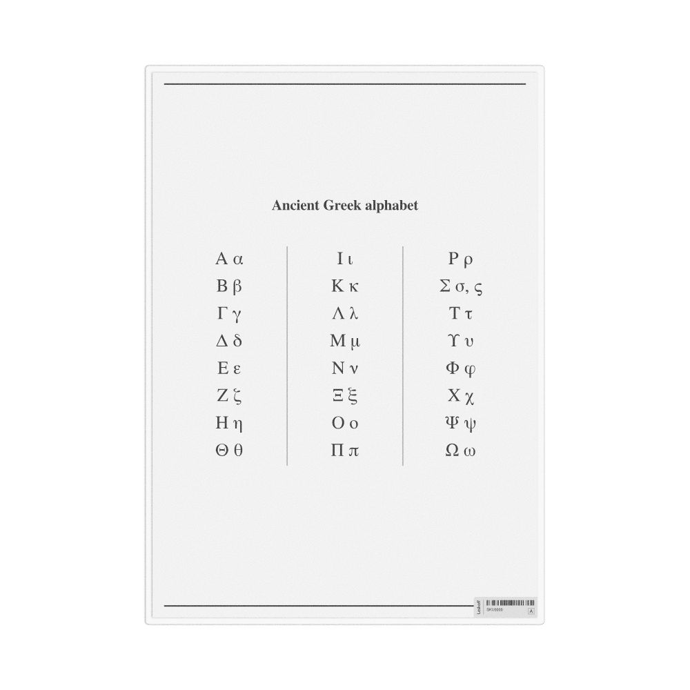 Leskoff Ancient Greek Alphabet Chart, image 1 of 1