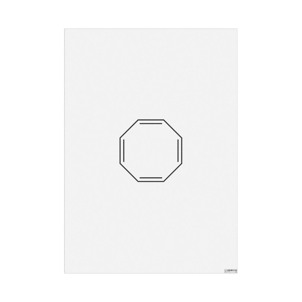 Leskoff Cyclooctatetraene Molecule Poster, 2D Structure, image 1 of 1