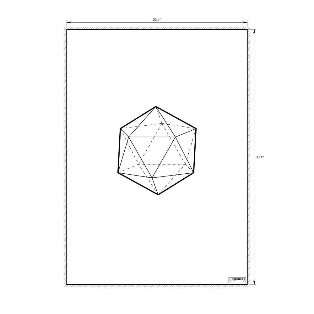 Leskoff Icosahedron Poster, Technical Illustration, image 1 of 1