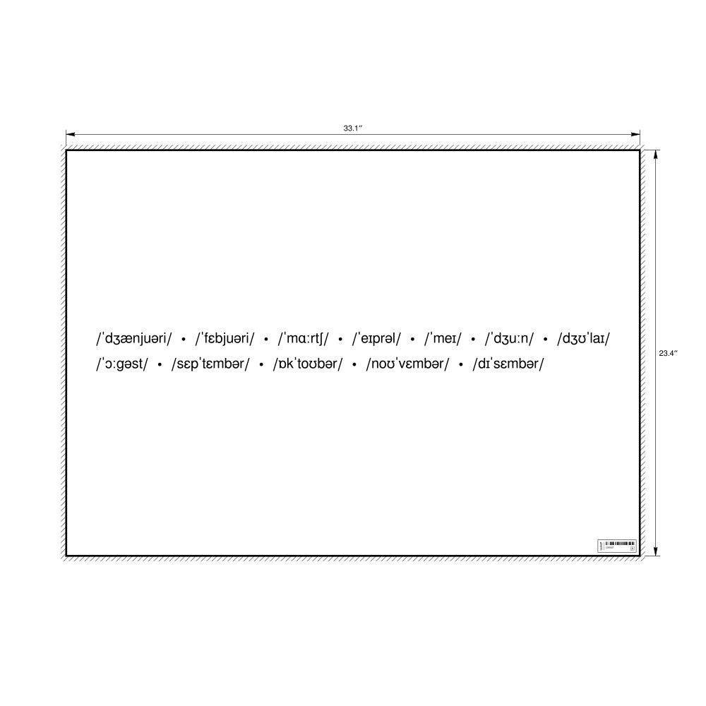 Leskoff Months of the Year Poster, IPA-Labeled (English), image 1 of 1