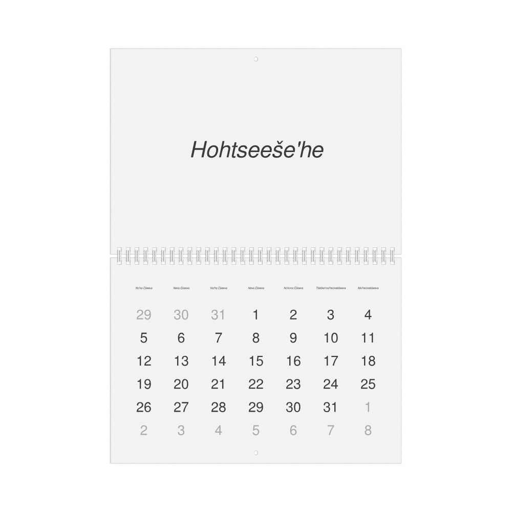 Leskoff 2026 Wall Calendar, Cheyenne-Labeled, Monday-Start Layout, Wire-Bound, 11.7 x 8.3 in (29.7 x 21.0 cm), image 1 of 1
